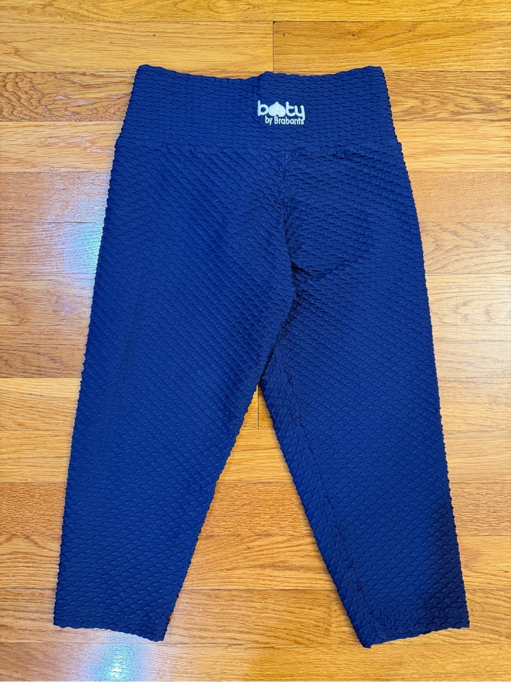 Booty By Brabants Croco Skin Seamless Capri Leggings Dark Blue - One Size